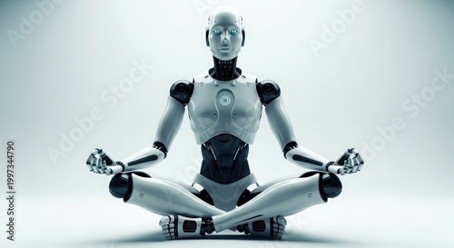 Robotic yoga ai and automation embracing wellness on international yoga day for a balanced future