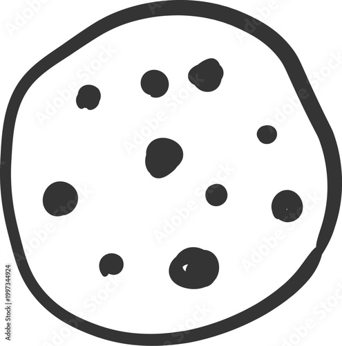 Cookie With Chips Doodle