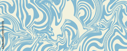 Groovy hippie 70s backgrounds. Waves, swirl, twirl pattern