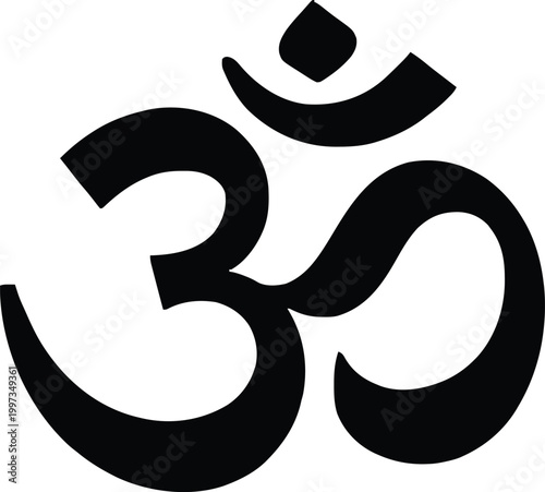 Om symbol icon on white background