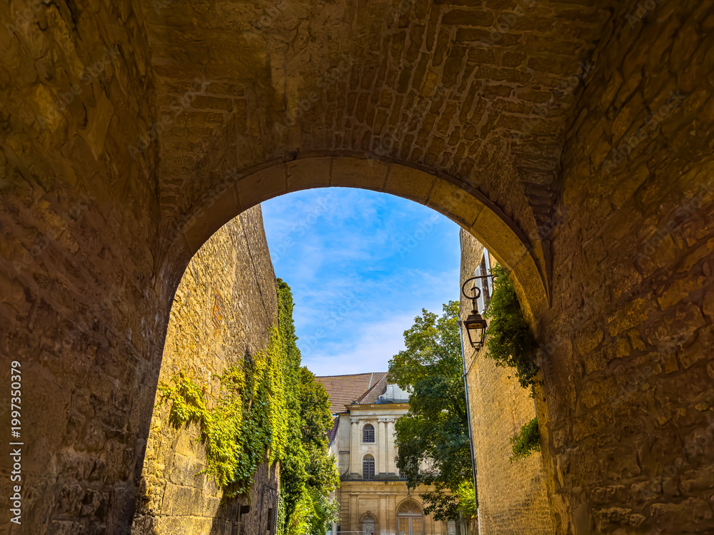 Fototapeta premium Street view of downtown Dole, France