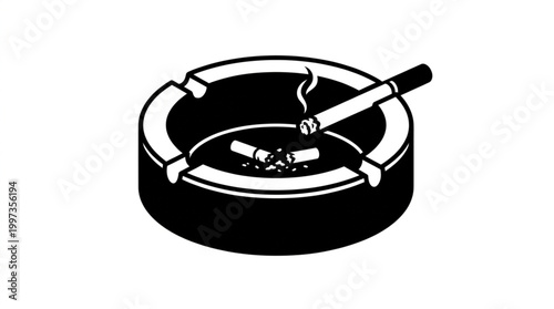 cigarette and ashtray