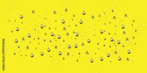 raindrops on yellow background