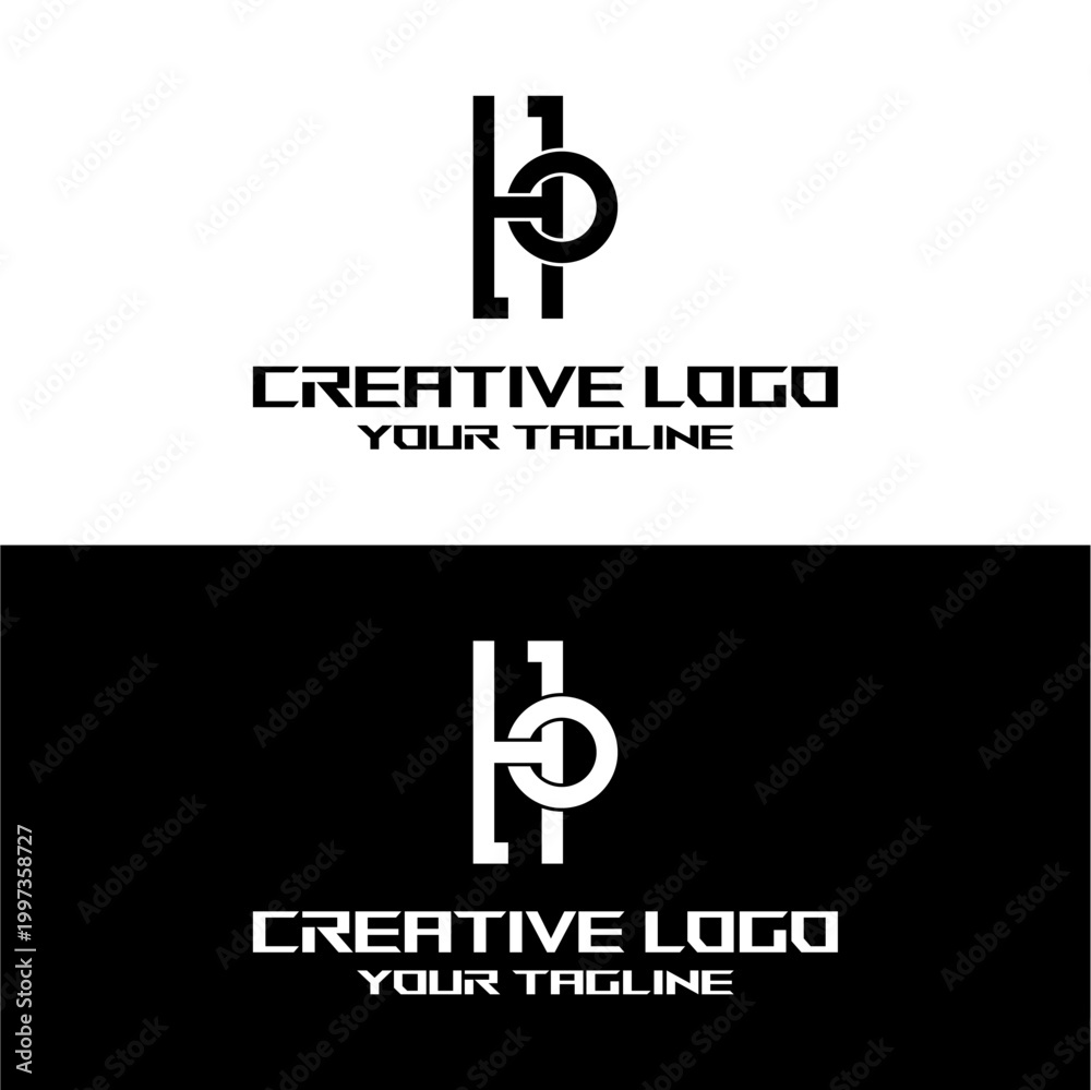 Obraz premium creative letter logo gb design vector