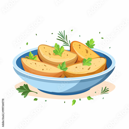 Ofenkartoffeln mit Frühlingskräutern rustikal und elegant