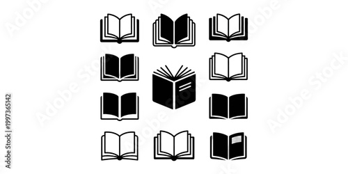 Set of black and white tool icons vector illustration for design and office use