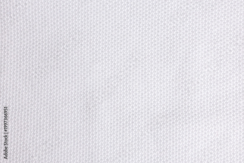 White piqué fabric texture for polo shirts breathable cotton textile background