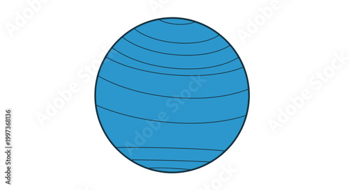 Blue Exercise Ball for Fitness and Stability Training