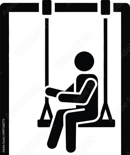 Person on Swing Set Icon
