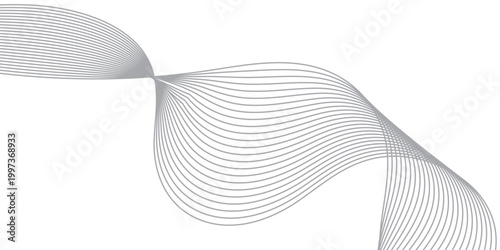 Abstract flowing minimal color modern Wave Curved Line Pattern use for template, wallpaper, vector illustration white Background.