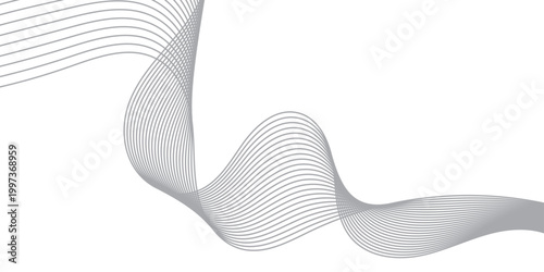 Abstract flowing minimal color modern Wave Curved Line Pattern use for template, wallpaper, vector illustration white Background.