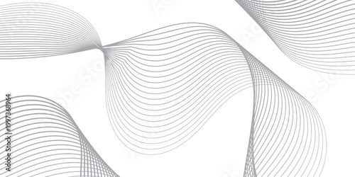 Abstract flowing minimal color modern Wave Curved Line Pattern use for template, wallpaper, vector illustration white Background.