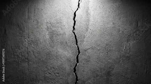 cracked concrete wall with dramatic lighting
