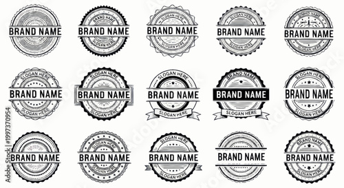Collection of Vintage Brand Name Rubber Stamps and Seals.