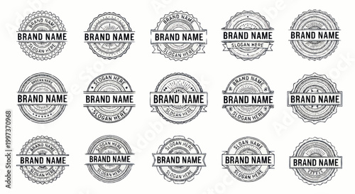 Collection of Vintage Brand Name Rubber Stamps and Seals.