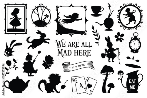Alice in wonderland themed with tea party mad hatter