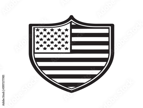 American shield emblem a patriotic symbol of defense and national pride