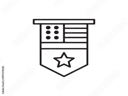 American military crest icon a symbolic representation of valor and national pride
