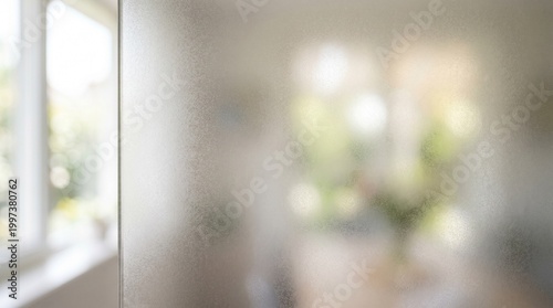 light through the window, frosted glass texture