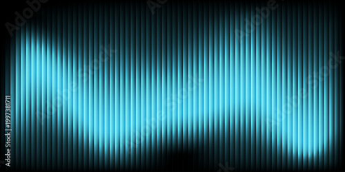 Vertical stripes glow with cool blue light. Darkness frames the edges, creating depth. Pattern pulses softly, suggesting motion or rhythm. Ideal for digital designs or abstract backgrounds