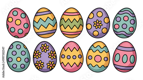 Colorful flower patterns seamless vector design with petals and leaves Vector