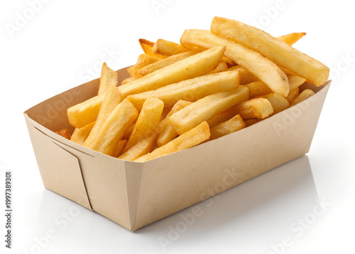 french fries isolated on white background