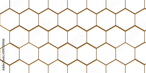 Honeycomb pattern with hexagon mesh. Texture bee comb grid. Flat vector illustration isolated on white background. vector ilustration