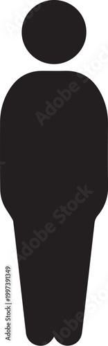 Black silhouette of a person standing tall