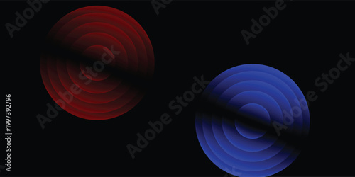 Futuristic Neon Circular Waves Graphic Design