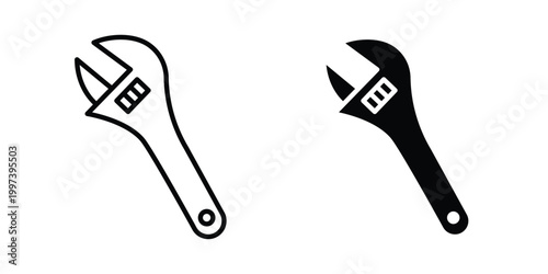 Adjustable wrench icon - vector illustration eps10