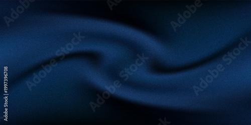 Black dark gray blue abstract elegant background. Drapery. Curtain. Fabric material. Soft folds. Wave stripe line. Gradient. Empty space. Design. Template.