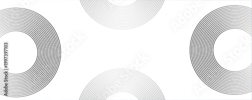 Abstract gold circle lines on dark background. Geometric stripe line art design. Vector illustration  eps10.