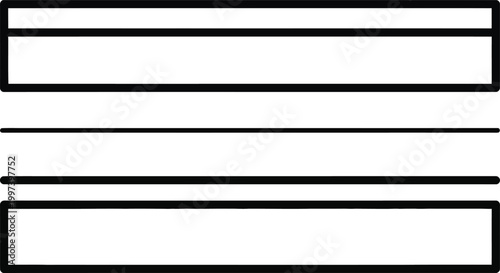 Minimalist Geometric Design: Abstract Black and White Stripes and Rectangles