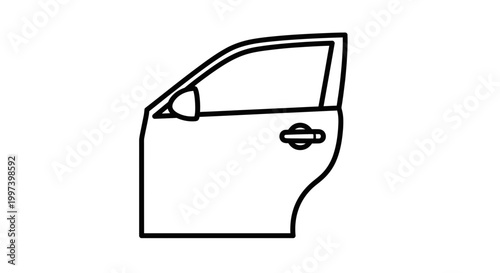 Car Door Exterior Detail, Automotive Body Panel, Vehicle Access Point