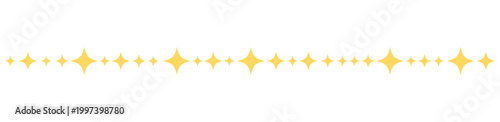 Star sparkle shine divider stardust yellow illustration vector