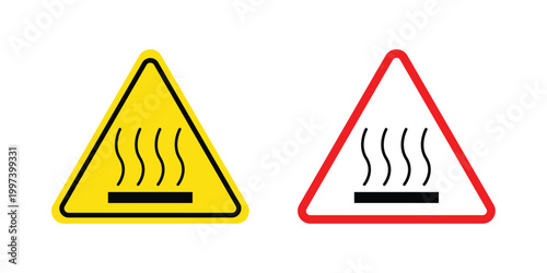Caution hot surface sign - vector illustration eps10