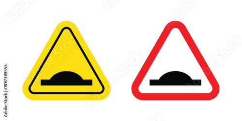 Caution speed Ramps sign - vector illustration eps10