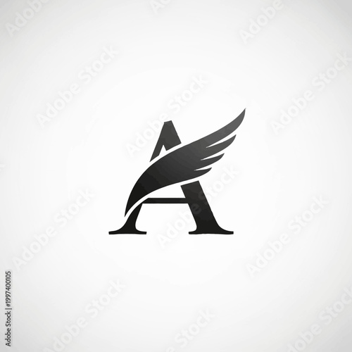 A stylized letter A with wings.