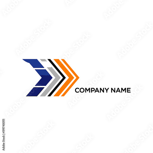 Company logo template with abstract design.