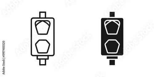 Illustration of a pedestrian crossing signal with different visibility modes