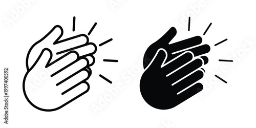 Clapping hands icon - vector illustration eps10