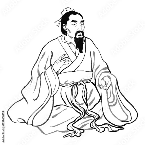 Japan Culture Line Art