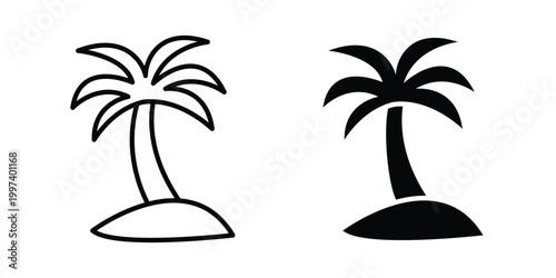 coconut tree icon - vector illustration eps10