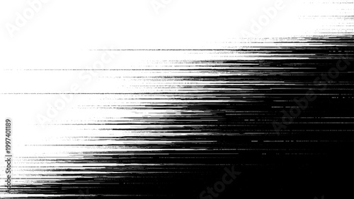 Glitchy digital distortion effect with horizontal lines  abstract tech error background