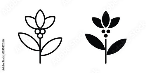 Coffee plant icon - vector illustration eps10