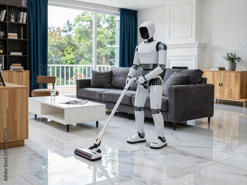 Robot Cleaning Home Living Room