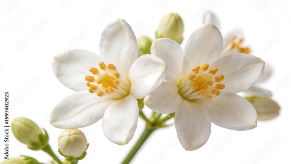 Fototapeta premium White flowers with yellow centers