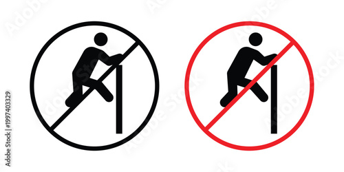 Do not climb sign - vector illustration eps10