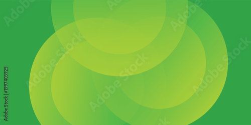 Latar belakang hijau abstrak dengan lingkaran. Komposisi bentuk dinamis. Vektor Eps10