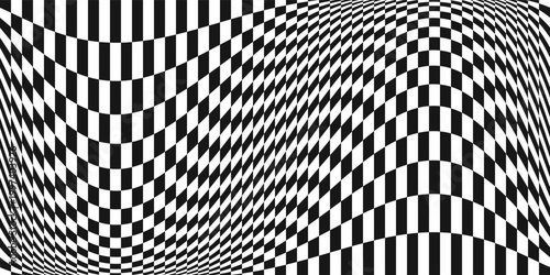 Race flag. Speed flag design. Car rally competition. Black and white squares pattern. Vector illustration